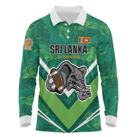 Custom Sri Lanka Rugby Long Sleeve Polo Shirt Tuskers Go Champions