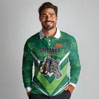 Custom Sri Lanka Rugby Long Sleeve Polo Shirt Tuskers Go Champions