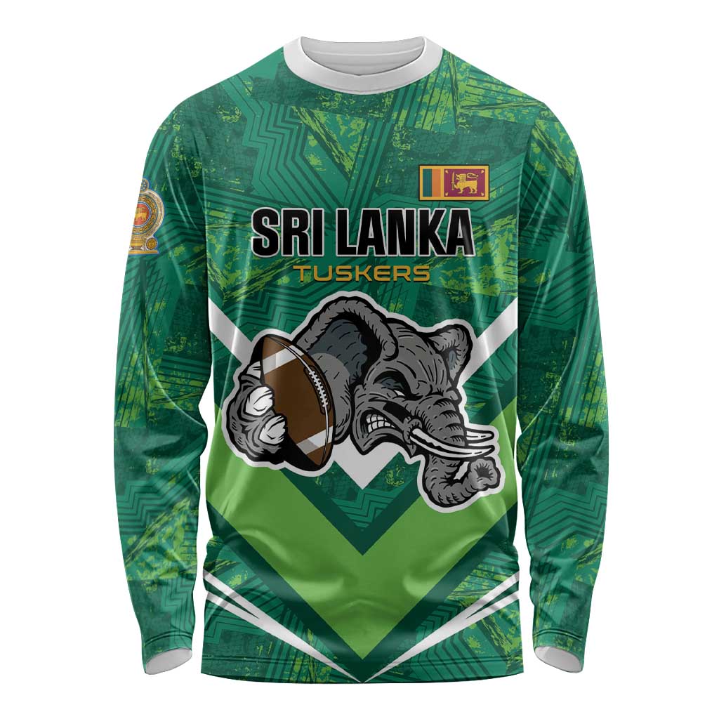 Custom Sri Lanka Rugby Long Sleeve Shirt Tuskers Go Champions