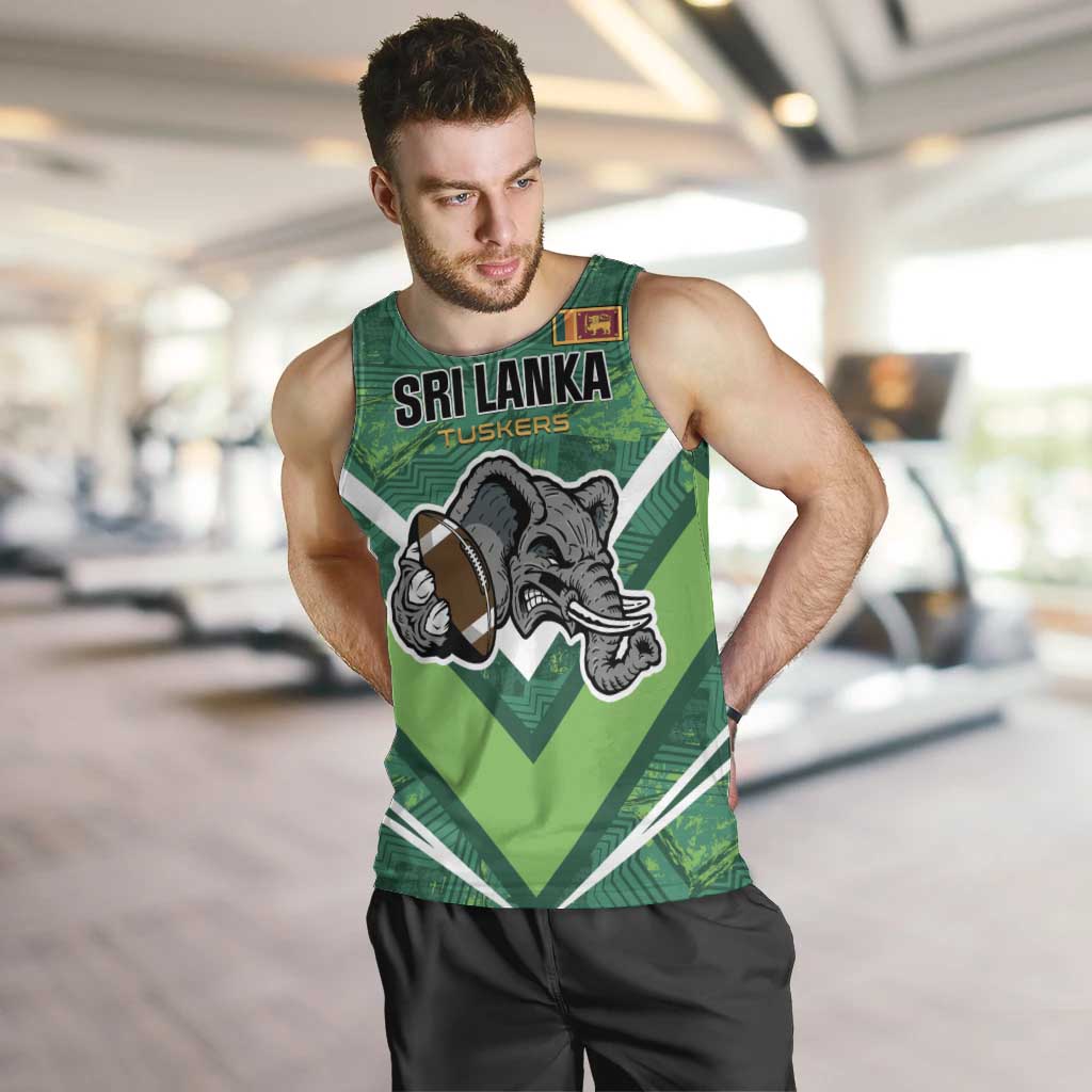 Custom Sri Lanka Rugby Men Tank Top Tuskers Go Champions