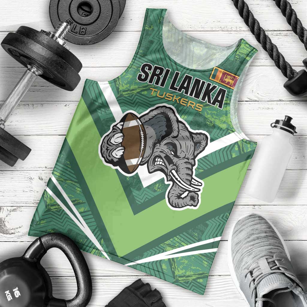 Custom Sri Lanka Rugby Men Tank Top Tuskers Go Champions