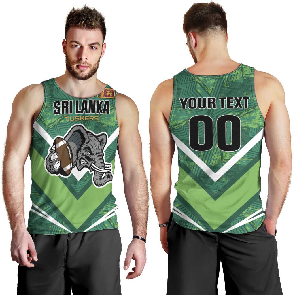 Custom Sri Lanka Rugby Men Tank Top Tuskers Go Champions