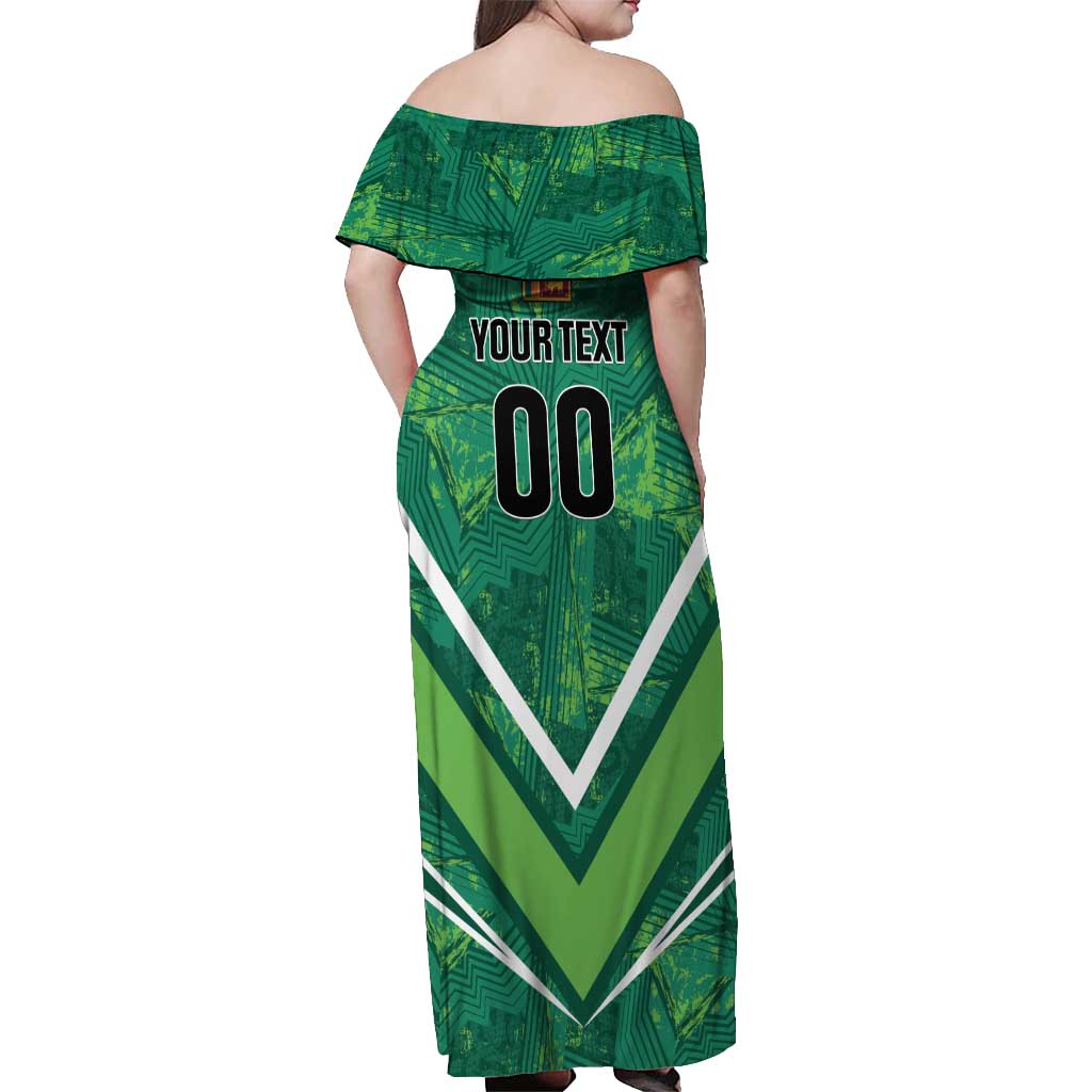 Custom Sri Lanka Rugby Off Shoulder Maxi Dress Tuskers Go Champions