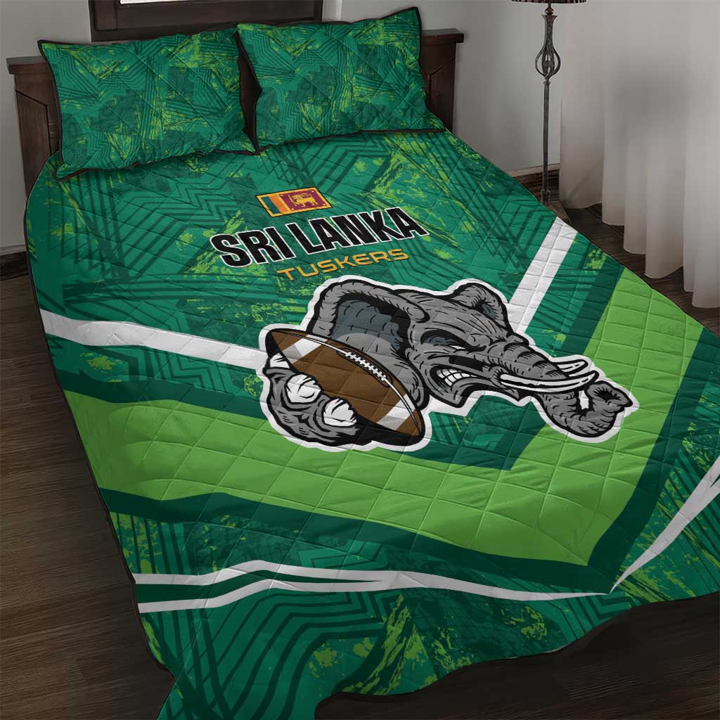 Sri Lanka Rugby Quilt Bed Set Tuskers Go Champions