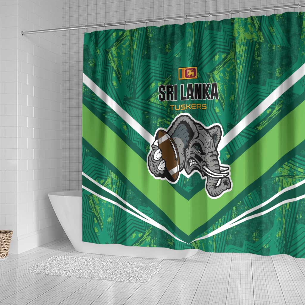 Sri Lanka Rugby Shower Curtain Tuskers Go Champions