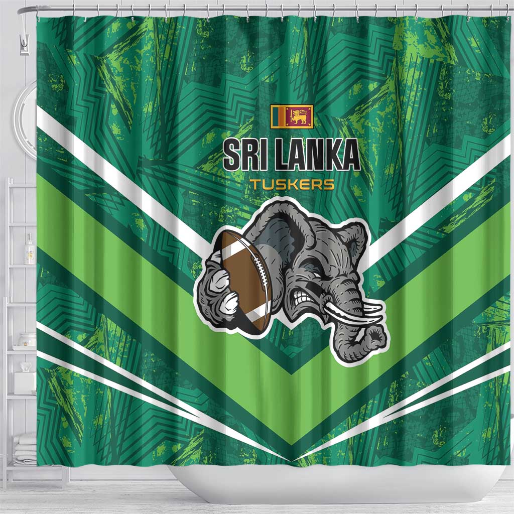 Sri Lanka Rugby Shower Curtain Tuskers Go Champions