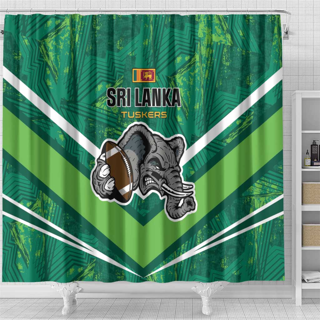 Sri Lanka Rugby Shower Curtain Tuskers Go Champions
