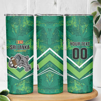 Custom Sri Lanka Rugby Skinny Tumbler Tuskers Go Champions