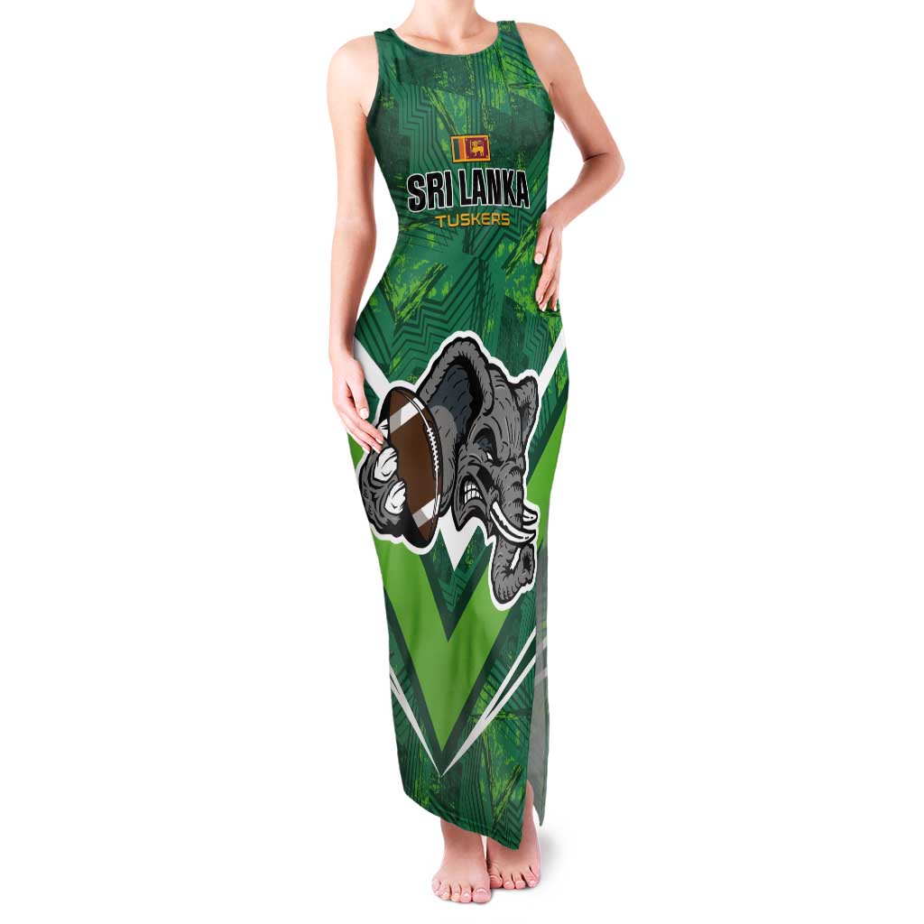 Custom Sri Lanka Rugby Tank Maxi Dress Tuskers Go Champions