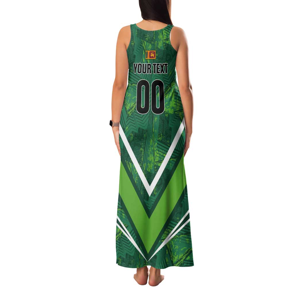 Custom Sri Lanka Rugby Tank Maxi Dress Tuskers Go Champions
