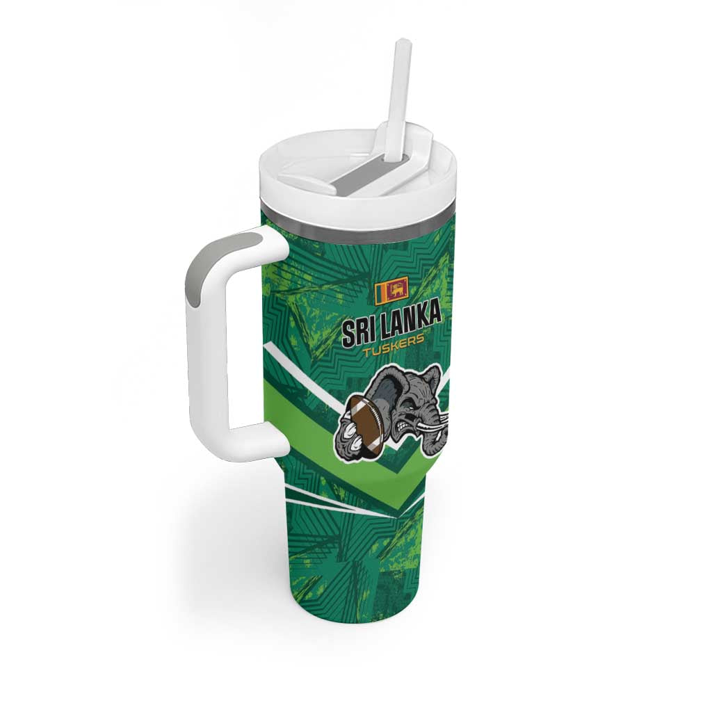 Custom Sri Lanka Rugby Tumbler With Handle Tuskers Go Champions