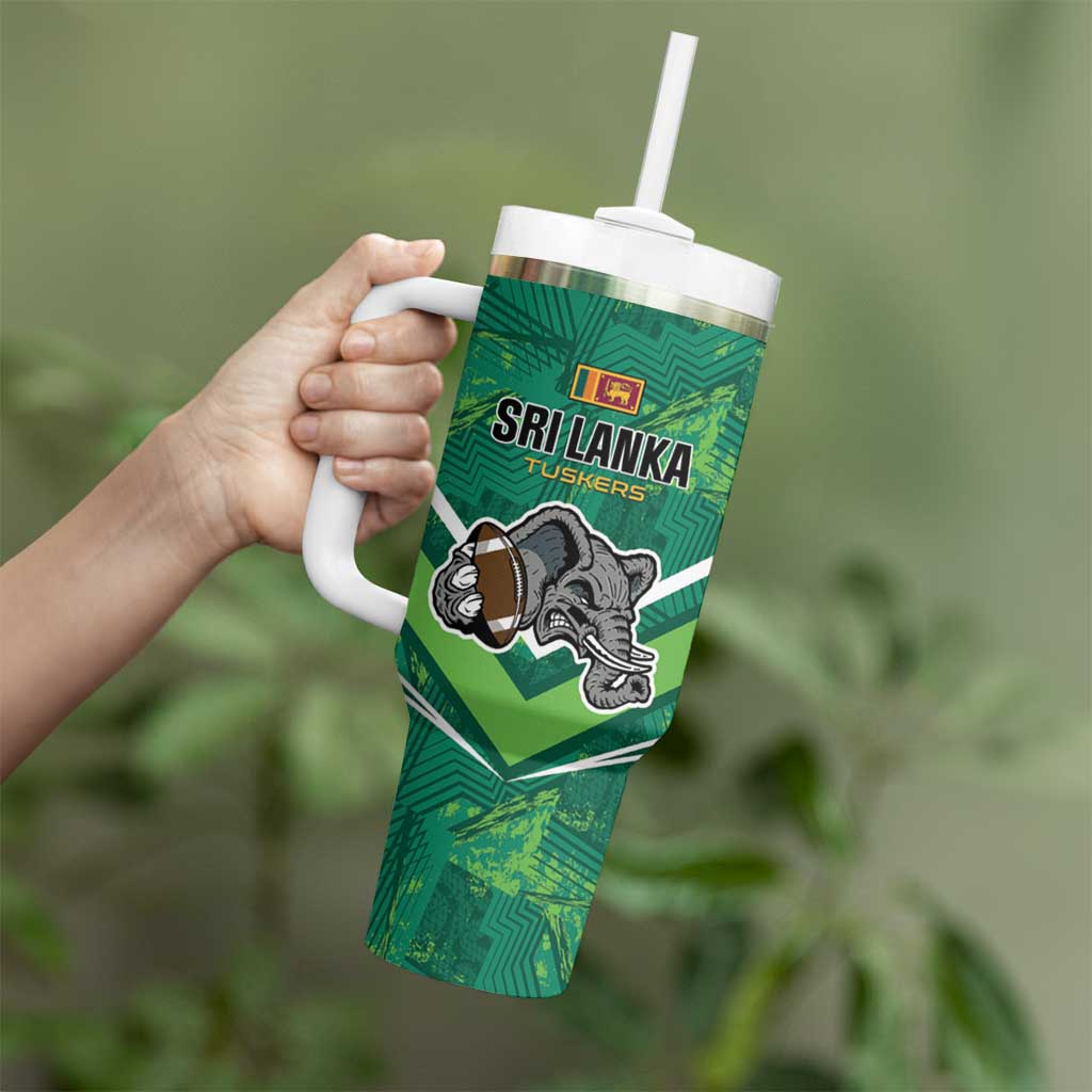 Custom Sri Lanka Rugby Tumbler With Handle Tuskers Go Champions