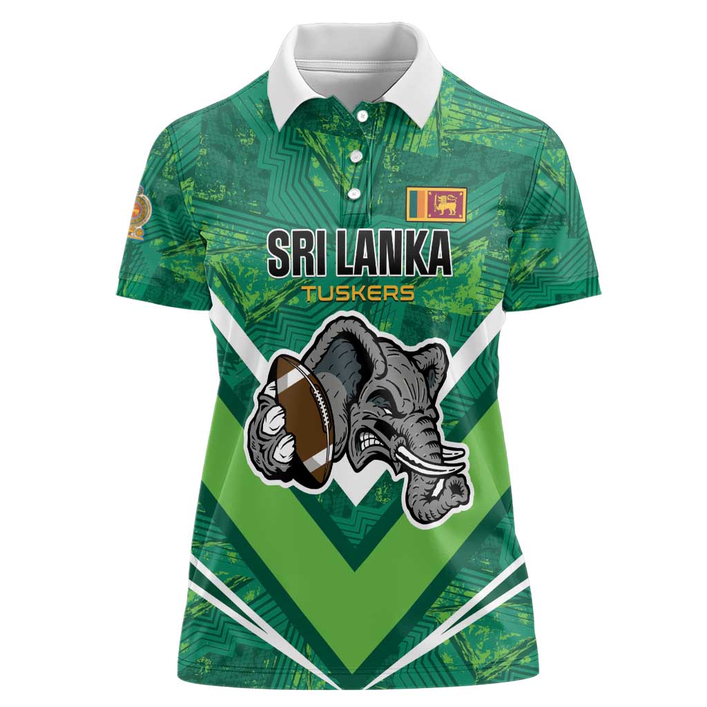 Custom Sri Lanka Rugby Women Polo Shirt Tuskers Go Champions