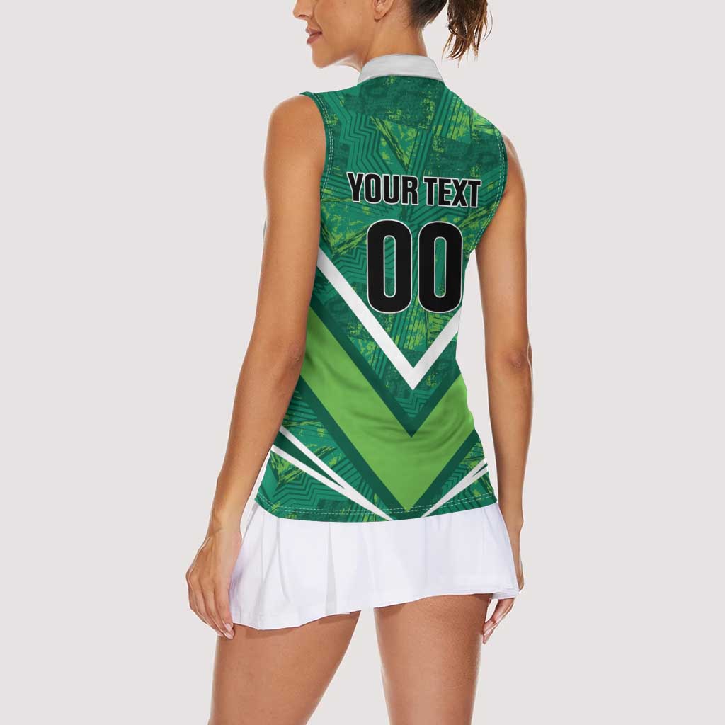 Custom Sri Lanka Rugby Women Sleeveless Polo Shirt Tuskers Go Champions