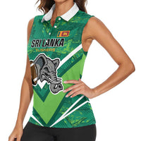 Custom Sri Lanka Rugby Women Sleeveless Polo Shirt Tuskers Go Champions