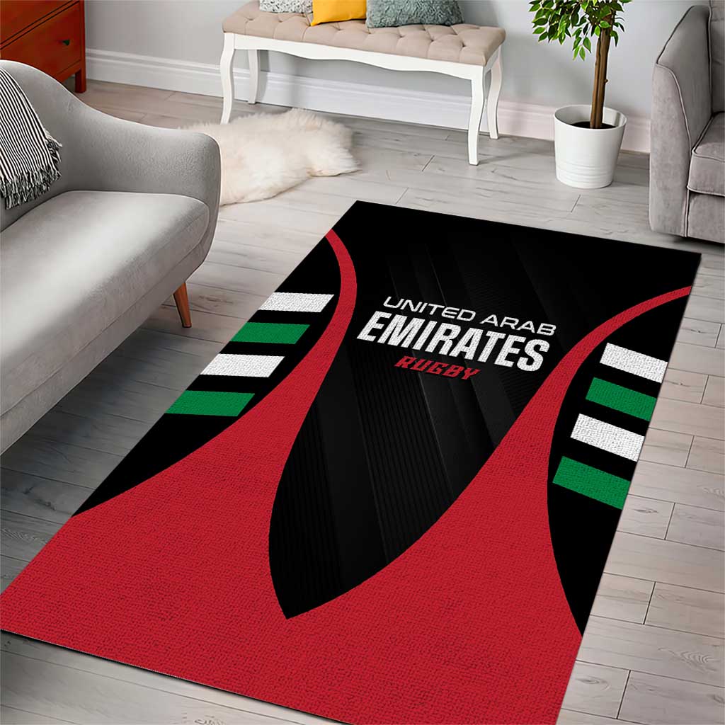 United Arab Emirates Rugby Area Rug UAE Go Champions
