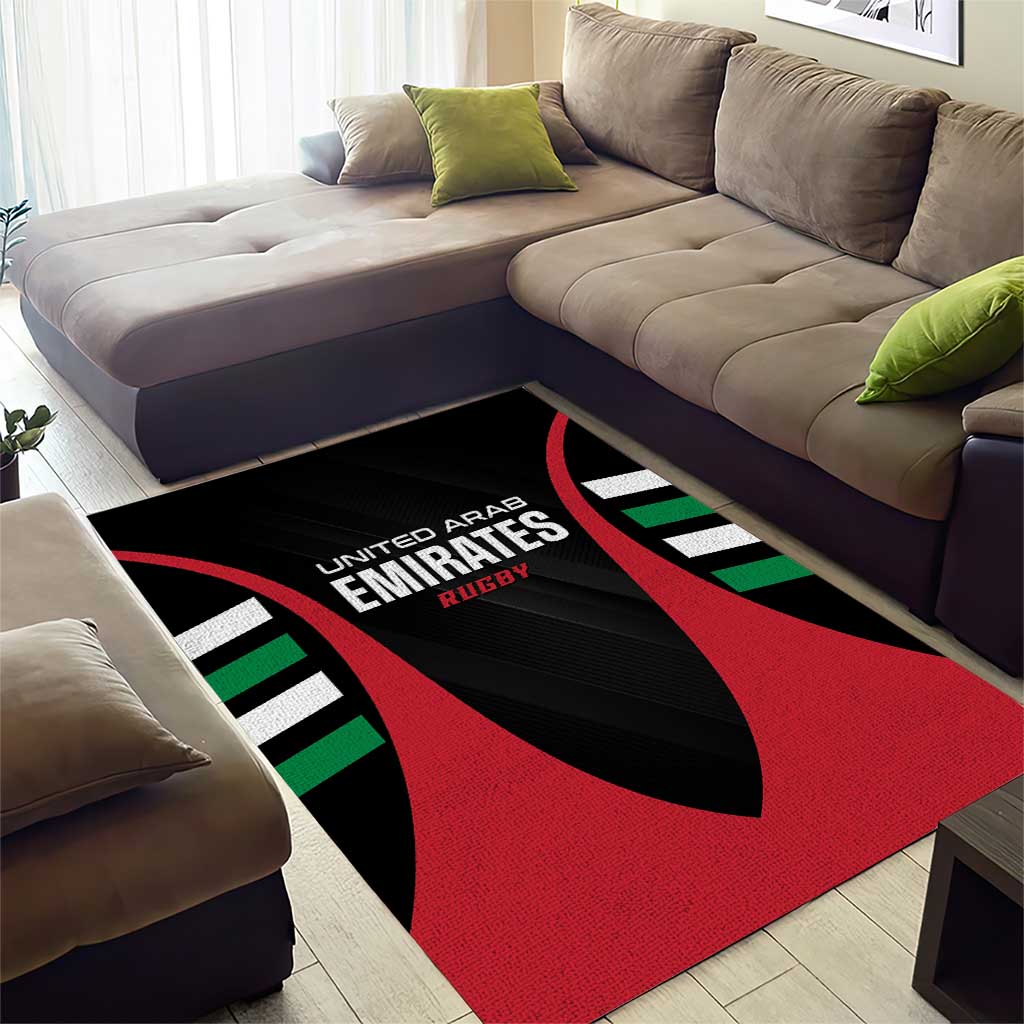 United Arab Emirates Rugby Area Rug UAE Go Champions