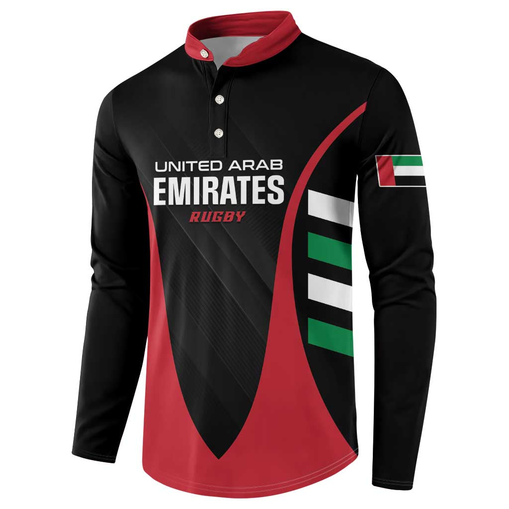 Custom United Arab Emirates Rugby Button Sweatshirt UAE Go Champions