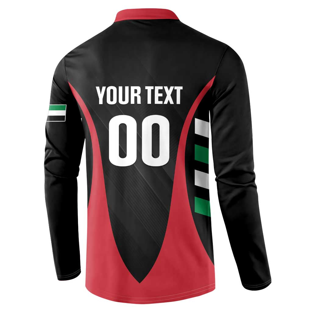 Custom United Arab Emirates Rugby Button Sweatshirt UAE Go Champions