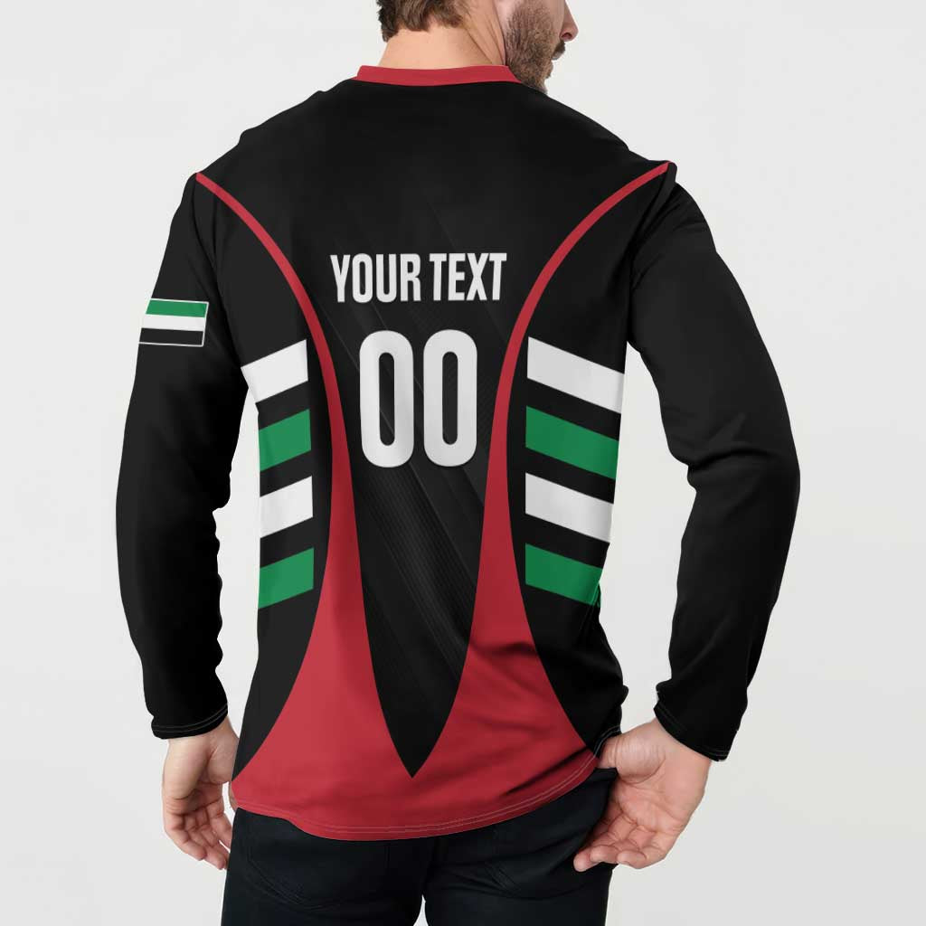 Custom United Arab Emirates Rugby Button Sweatshirt UAE Go Champions
