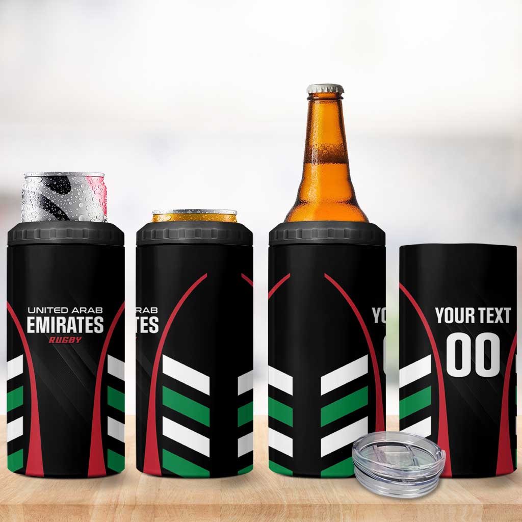 Custom United Arab Emirates Rugby 4 in 1 Can Cooler Tumbler UAE Go Champions