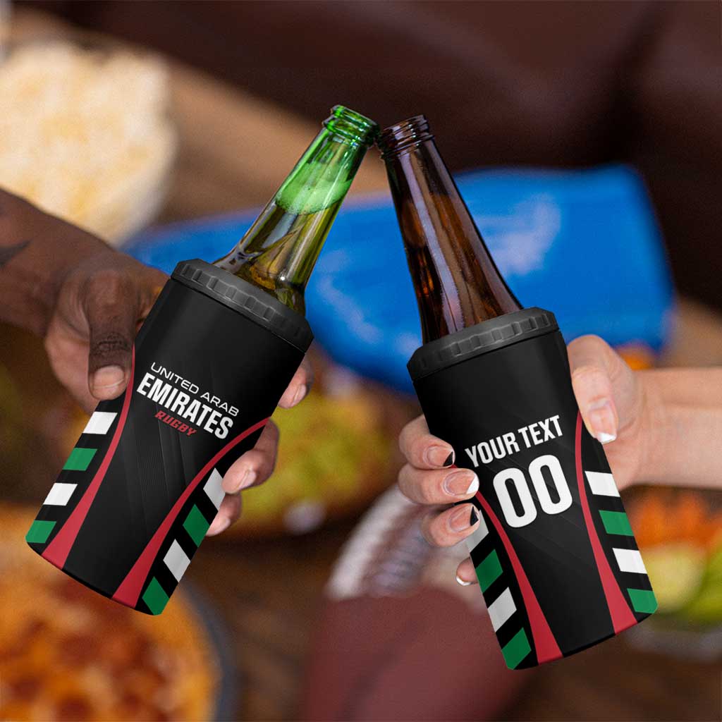 Custom United Arab Emirates Rugby 4 in 1 Can Cooler Tumbler UAE Go Champions