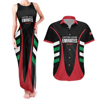 Custom United Arab Emirates Rugby Couples Matching Tank Maxi Dress and Hawaiian Shirt UAE Go Champions