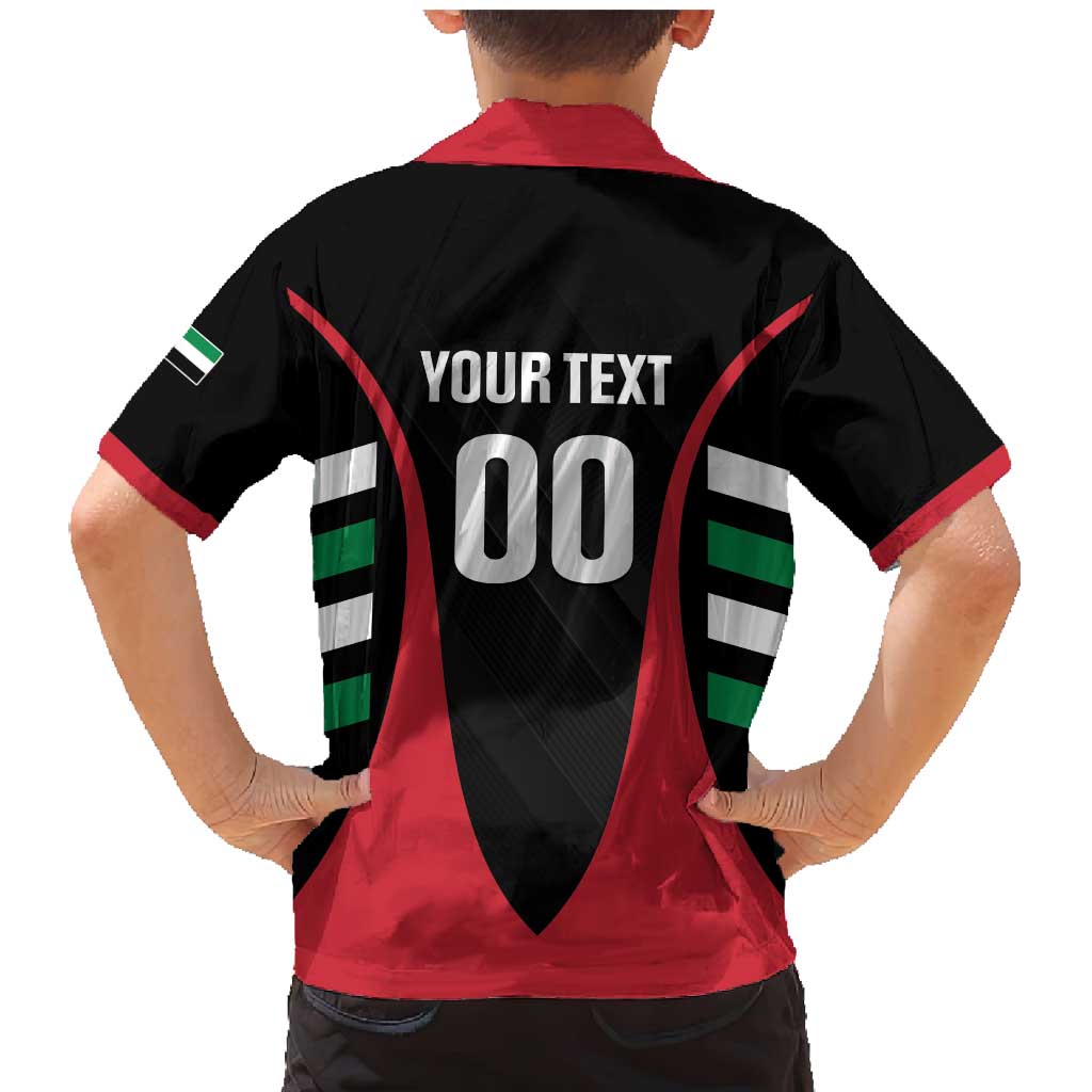 Custom United Arab Emirates Rugby Family Matching Mermaid Dress and Hawaiian Shirt UAE Go Champions