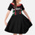Custom United Arab Emirates Rugby Family Matching Off The Shoulder Long Sleeve Dress and Hawaiian Shirt UAE Go Champions