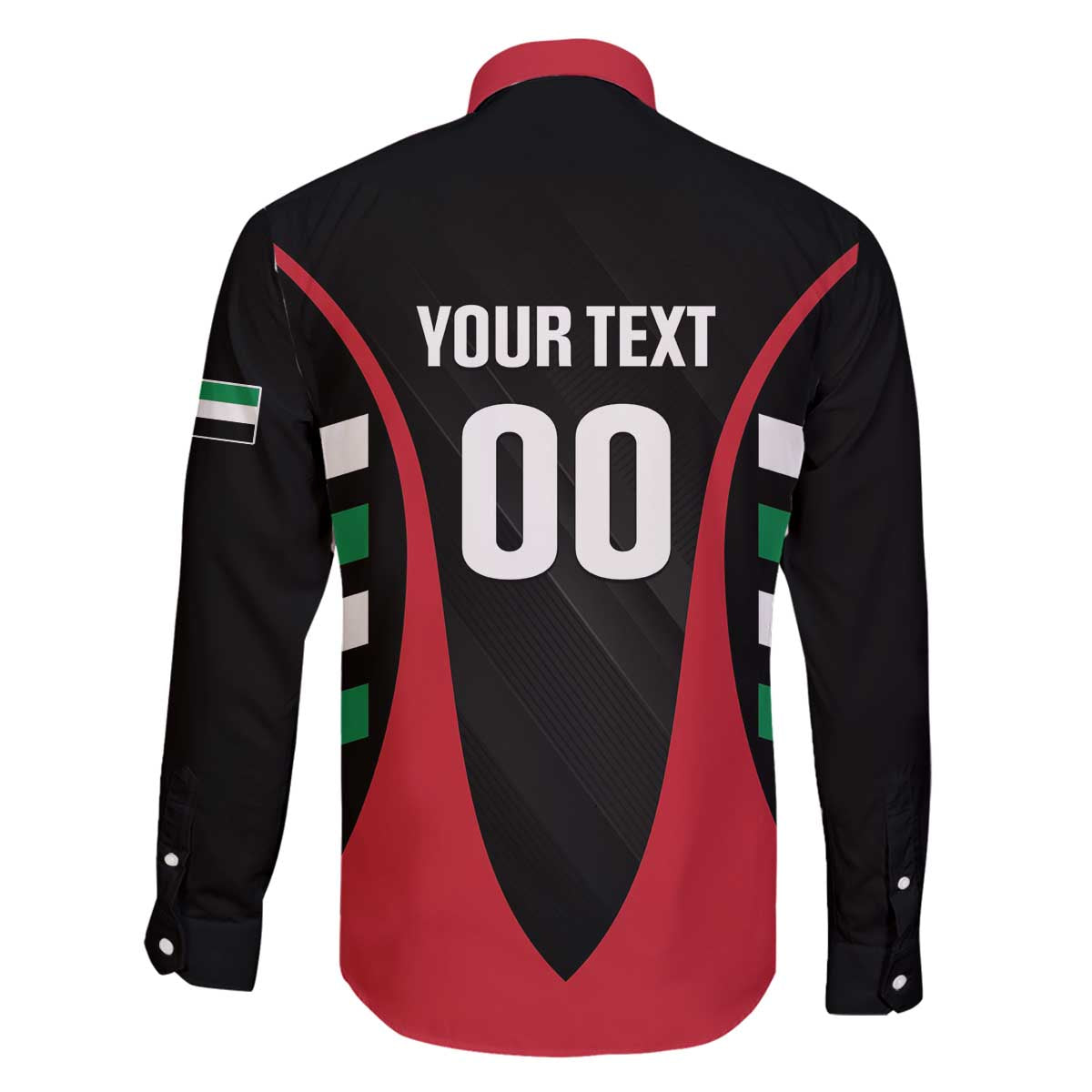 Custom United Arab Emirates Rugby Family Matching Off The Shoulder Long Sleeve Dress and Hawaiian Shirt UAE Go Champions