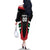Custom United Arab Emirates Rugby Family Matching Off The Shoulder Long Sleeve Dress and Hawaiian Shirt UAE Go Champions