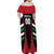 Custom United Arab Emirates Rugby Family Matching Off Shoulder Maxi Dress and Hawaiian Shirt UAE Go Champions
