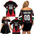Custom United Arab Emirates Rugby Family Matching Off Shoulder Short Dress and Hawaiian Shirt UAE Go Champions