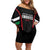 Custom United Arab Emirates Rugby Family Matching Off Shoulder Short Dress and Hawaiian Shirt UAE Go Champions