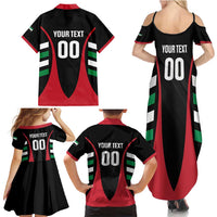 Custom United Arab Emirates Rugby Family Matching Summer Maxi Dress and Hawaiian Shirt UAE Go Champions