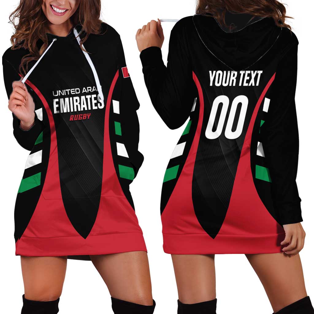 Custom United Arab Emirates Rugby Hoodie Dress UAE Go Champions