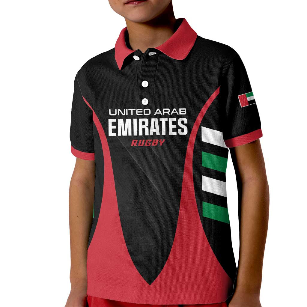 Custom United Arab Emirates Rugby Kid Polo Shirt UAE Go Champions