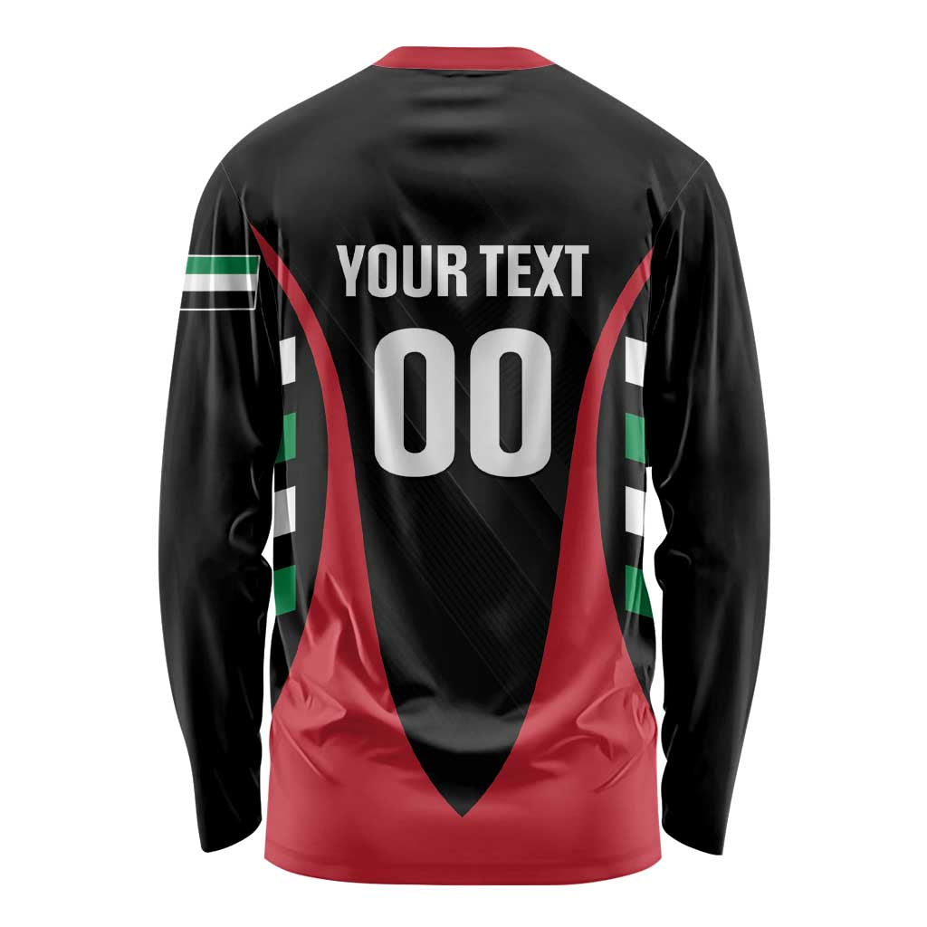 Custom United Arab Emirates Rugby Long Sleeve Shirt UAE Go Champions