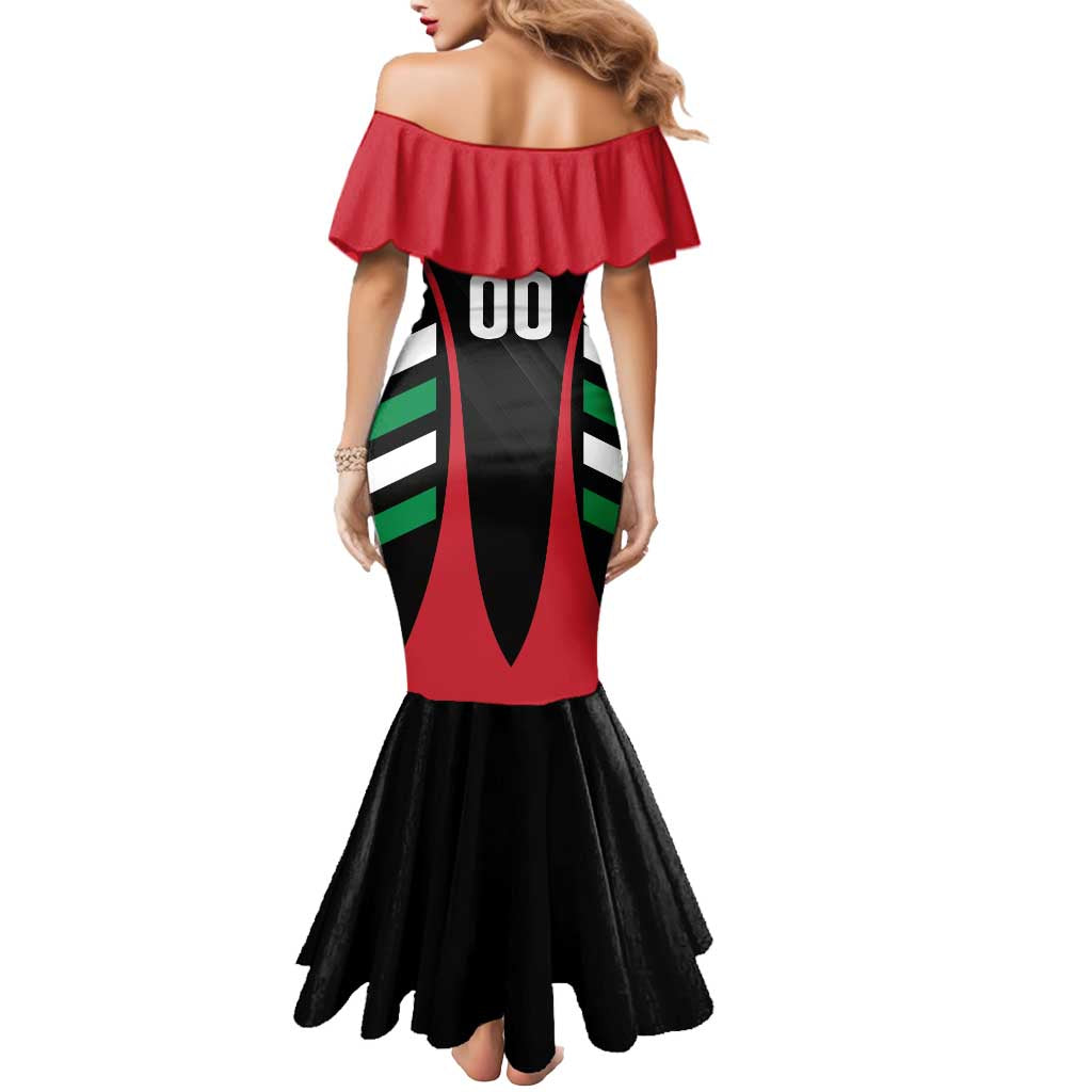 Custom United Arab Emirates Rugby Mermaid Dress UAE Go Champions