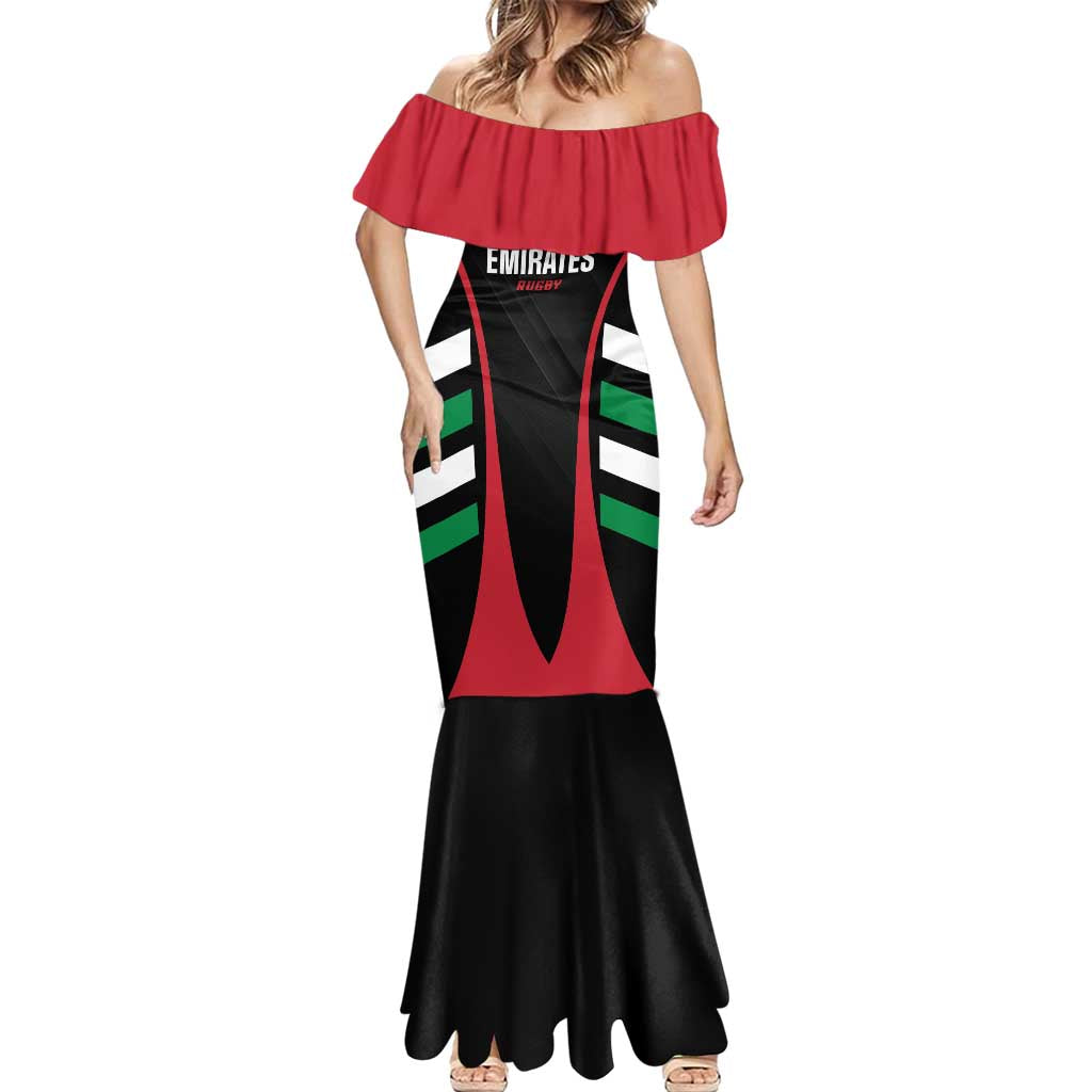 Custom United Arab Emirates Rugby Mermaid Dress UAE Go Champions