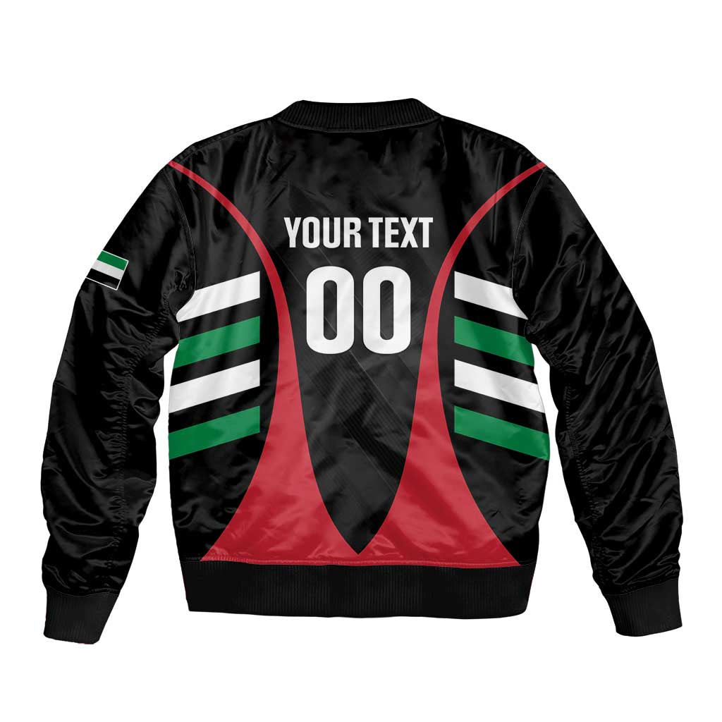 Custom United Arab Emirates Rugby Sleeve Zip Bomber Jacket UAE Go Champions