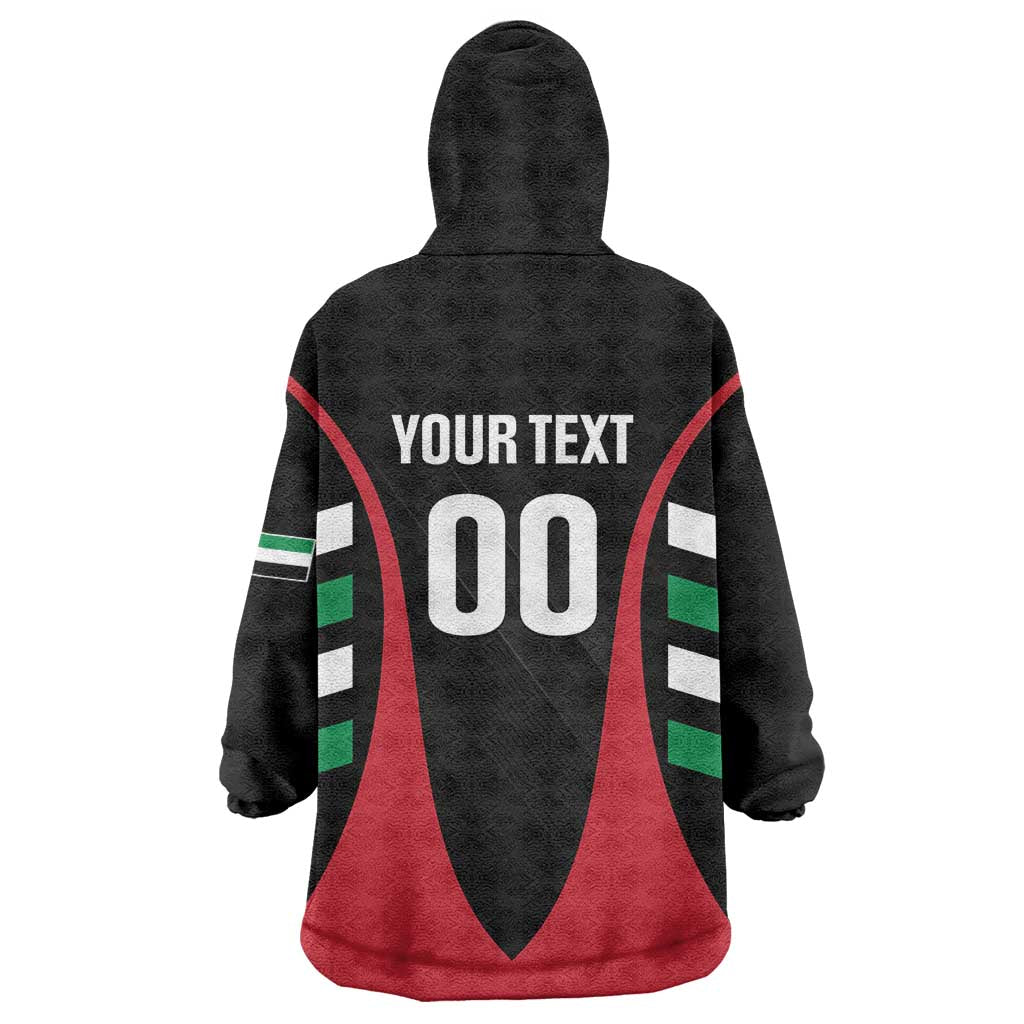 Custom United Arab Emirates Rugby Wearable Blanket Hoodie UAE Go Champions