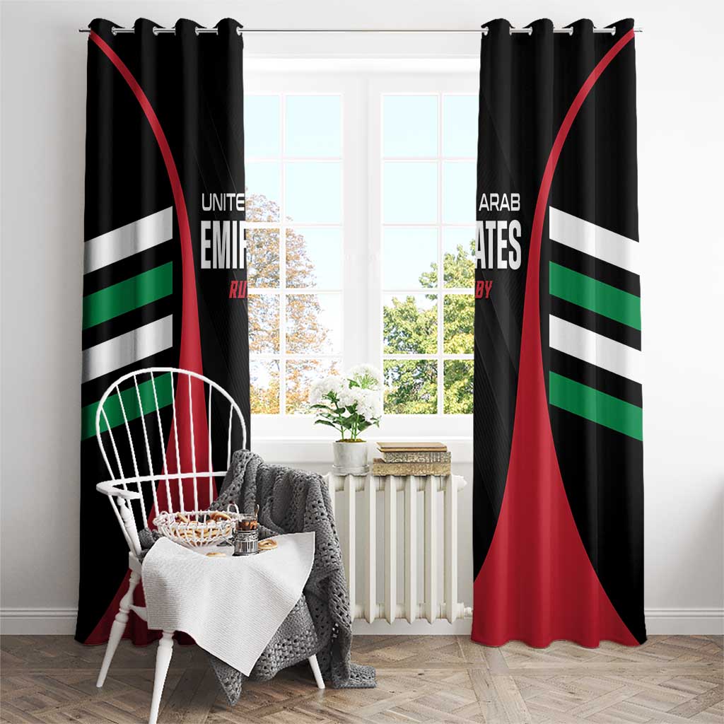 United Arab Emirates Rugby Window Curtain UAE Go Champions