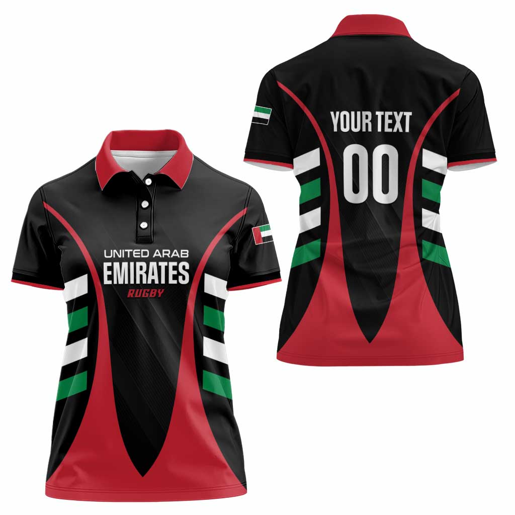 Custom United Arab Emirates Rugby Women Polo Shirt UAE Go Champions