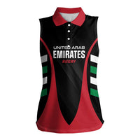 Custom United Arab Emirates Rugby Women Sleeveless Polo Shirt UAE Go Champions