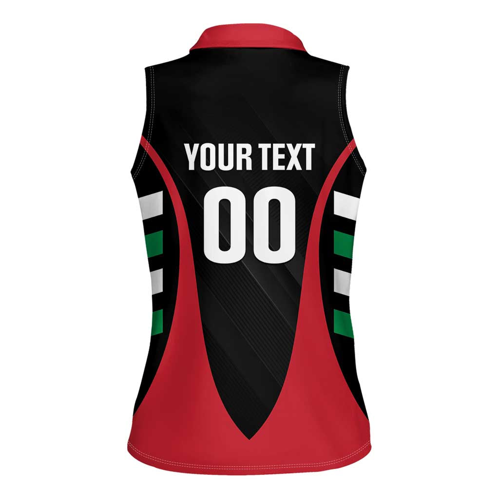Custom United Arab Emirates Rugby Women Sleeveless Polo Shirt UAE Go Champions