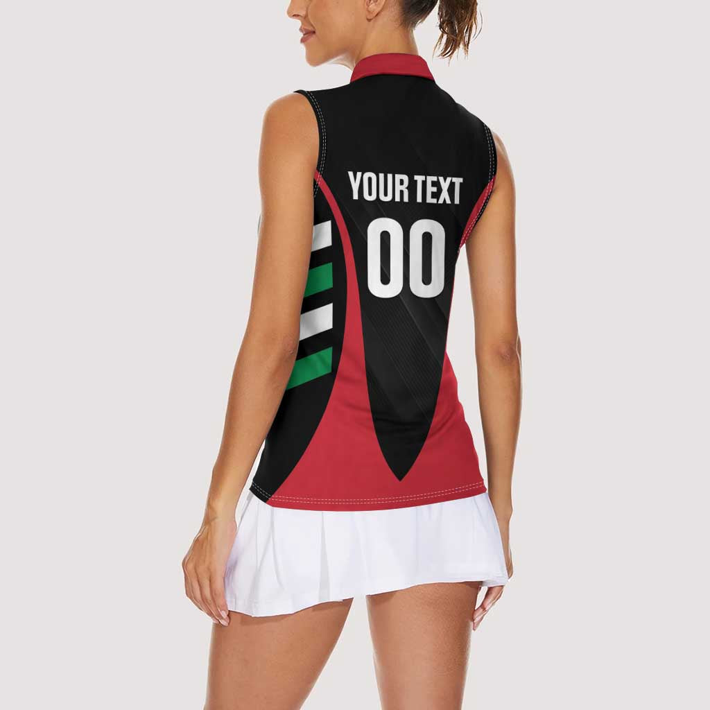 Custom United Arab Emirates Rugby Women Sleeveless Polo Shirt UAE Go Champions