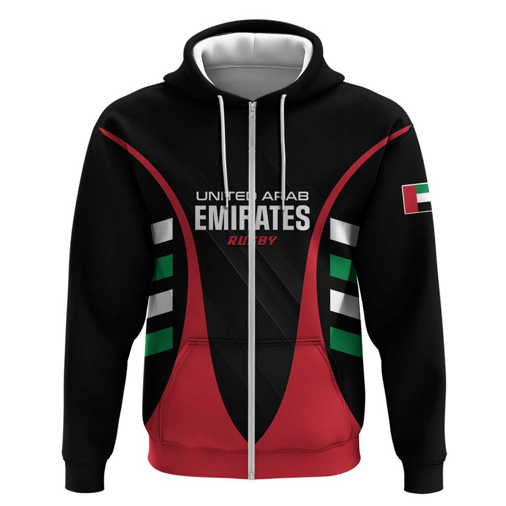 Custom United Arab Emirates Rugby Zip Hoodie UAE Go Champions