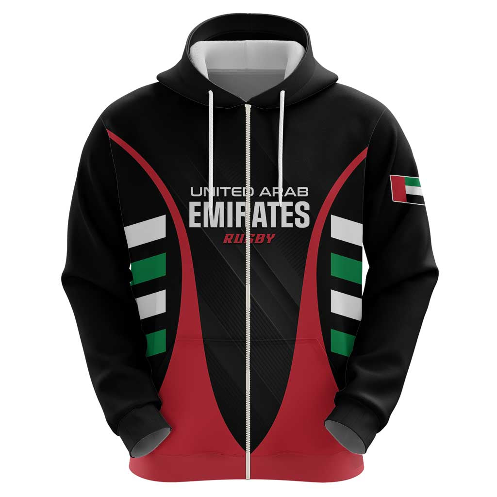 Custom United Arab Emirates Rugby Zip Hoodie UAE Go Champions