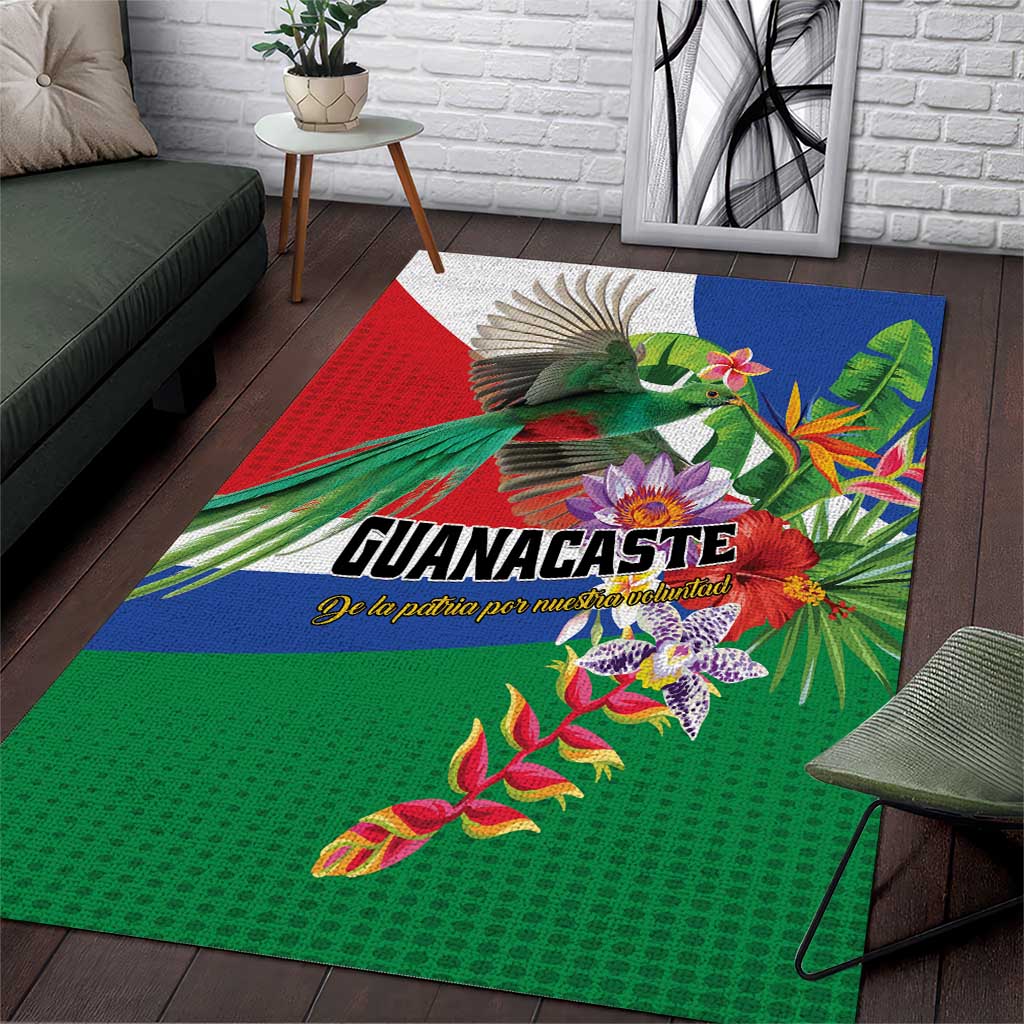 Costa Rica Guanacaste Day Area Rug Resplendent Quetzal Tropical Flowers - Wonder Print Shop